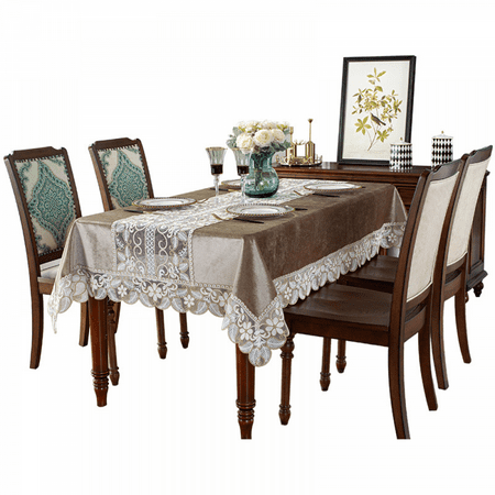 

Tablecloth Lace Cotton White Rectangle Square Table Cloth Fall Christmas Washable Table Cover for Wedding Party Event Banquet Kitchen Home Picnic Indoor Outdoor Decor(78inche)