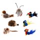 thumbnail image 2 of Pájaro de juguete de peluche con voz para gato, juguete musical, presa, ratón, erizo, juguete relajante para gato, 2 of 3