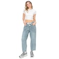 thumbnail image 4 of KHAKI & BLUE Women's Low Waisted Ankle Length Low Slung Barrel KBrgo Jeans with Patch Pocket, 4 of 8