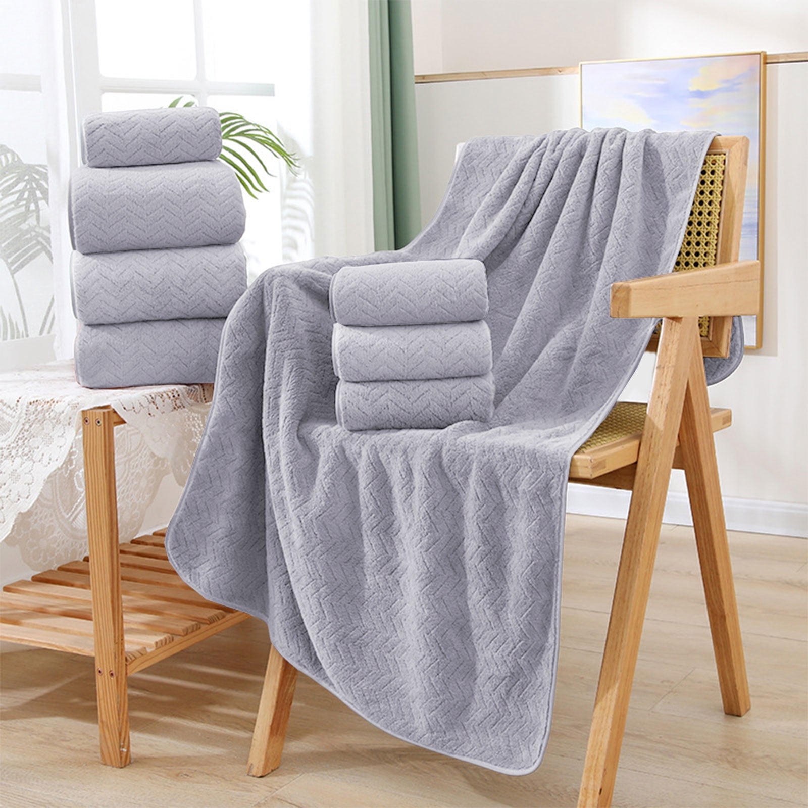 sruoe Towels, Hand Towel Set, Hand Towel Set of 8, Towel Sets for Bathroom Clearance, Face Towels, Modern Soft Comfortable Absorbent Lightweight Towels, Cotton
