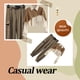 thumbnail image 3 of Guardurnaity Camisa de piezas para mujer, pantalones, conjunto de patrón de empalme, camisa chal, Retro, informal, ligero, portátil, ropa para conjuntos de ropa Albaricoque Caqui 1 Guardurnaity AP013495-01, 3 of 6