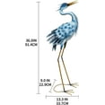 thumbnail image 5 of 36 Inch Blue Heron Garden Statues, Crane Statue for Garden Decor, Metal Yard Art Heron Garden Statue, Standing Garden Sculptures & Statues for Yard Decorations Outdoor, 1Pc, 5 of 7