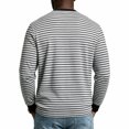 thumbnail image 5 of Henley Shirts for Men Long Sleeve Casual Stripe Tops Lightweight Long Sleeve V Neck Tshirts Moisture Wicking Casual Daily Fall Solid Versatile for Street Fashion Business Work, 5 of 7