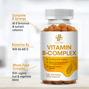 (2 PACK) Vitamin B Complex Capsule (B12, B1, B2, B3, B5, B6, B7, B9, Folic Acid & Biotin), for Energy, Stress, Immune Support, 240 Capsules