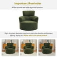 thumbnail image 4 of Euroco Modern Swivel Accent Chair with Adjustable Headrest, 360° Rotation, Berber Fleece Upholstery, Ergonomic Lounge Chair for Living Room & Office, 4 of 4