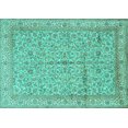 thumbnail image 1 of Ahgly Company Indoor Rectangle Persian Turquoise Blue Traditional Area Rugs, 2' x 3', 1 of 4