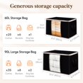 thumbnail image 2 of Lifewit 4 Pack Clothes Storage Foldable Storage And Organization Storage Bins With Lids Blanket Storage With Clear Window Closet Storage With Reinforced Handles For Clothing Bedding Black, 2 of 5