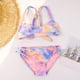 thumbnail image 2 of REDARER Girls' Tie-Dye Ruffle Two-Piece Swimsuit – Cute Toddler Bathing Suit,Size 11-12 Years, 2 of 5