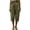 Green, variant on Women Wide Straight Leg Capri Pants Summer Palazzo High Waisted Drawstring Casual Loose Lounge Flowy Work Capris Loose Comfy Cropped Beach Trousers with Pockets