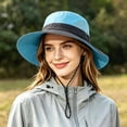 thumbnail image 2 of Women's Waterproof Bucket Hat with Sun Protection, Adjustable Chin Strap Outdoor Sun Hat for Hiking and Travel, 2 of 9