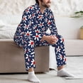 thumbnail image 7 of Lsque Daisy Flowers Pattern Long Sleeve Pajama Set for Men - Soft 2-Piece Sleepwear and Loungewear Set with Pockets, Comfy Nightwear-XX-Large, 7 of 7
