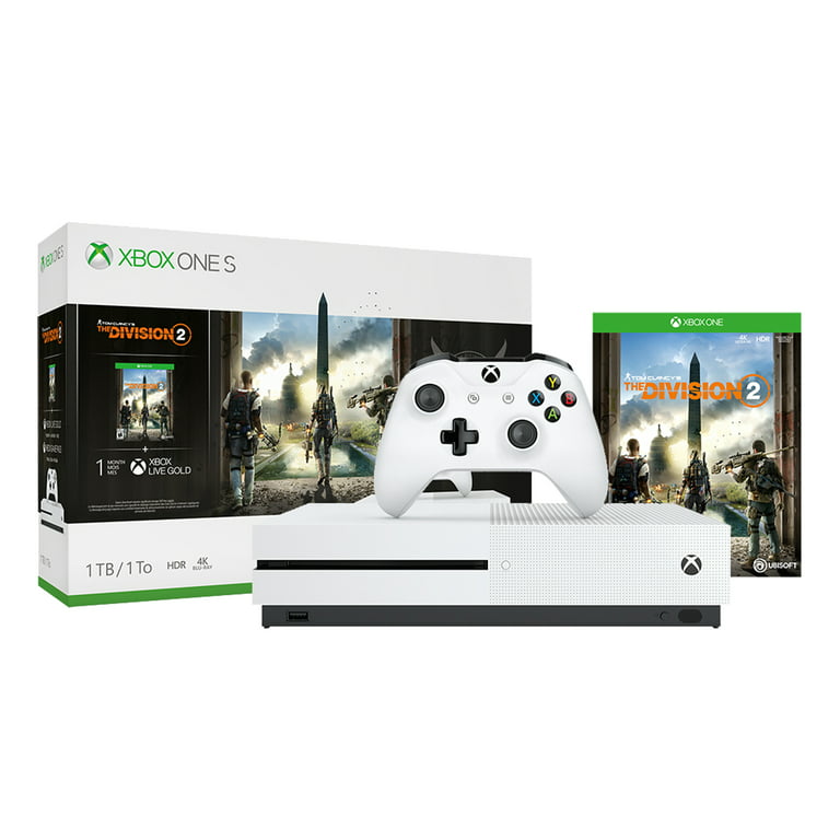 Microsoft Xbox One S 1TB Tom Clancy's The Division 2 Console Bundle, White,  234-00872