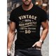 thumbnail image 1 of Camiseta de manga corta con cuello redondo para hombre, ideal para cumpleaños y aniversario, informal y cómoda para uso diario y al aire libre., 1 of 4