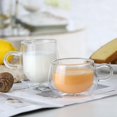 thumbnail image 3 of Tazas de café de vidrio de doble pared con asa, 50 ml/150 ml/280 ml, juego de 2, 3 of 5