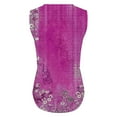 thumbnail image 4 of Bovemsi Women's Short Sleeved T Shirt Print Vest 2025 Loose Casual V Neck Shirt Flowing Sleeveless Summer Top, Purple Women's Summer Tank Tops, L, 4 of 5