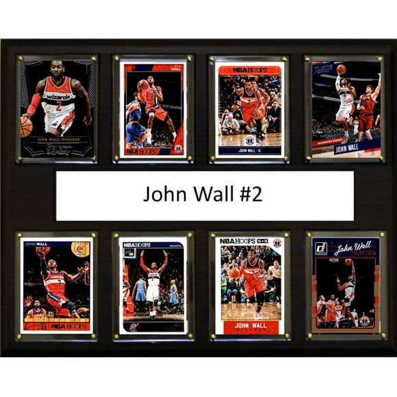 C&I Collectables 1215WALL8C NBA 12 x 15 Po. Plaque Murale John Washington Wizards 8 Cartes