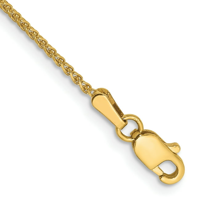 14k Yellow Gold 10 Inch 1.25mm Spiga Anklet Ankle Bracelet Chain Wheat