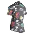 thumbnail image 3 of joogoo Skull Tropical Leaf Pattern Men's Cycling Jerseys Mountain Bike Short Sleeve Tops 2XL, 3 of 7