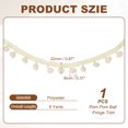 thumbnail image 2 of Uxcell Cinta de Borlas Pom Pom, Cinta de Borlas de 8 Yardas para Manualidades de Costura DIY, Accesorio para Pantalla de Lámpara, Vestido, Cortina, Ropa, Almohada, Decoración del Hogar, Beige, 2 of 7