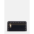 thumbnail image 2 of Scenario Women's Slim Studded Wallet, Black, 2 of 4