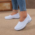 thumbnail image 4 of Rokment Womens Orthopedic Walking Running Slip on Sock Shoes Comfortable Knit Arch Support Nonslip Work Nurses Nursing Tennis Sneakers White Size 7, 4 of 6