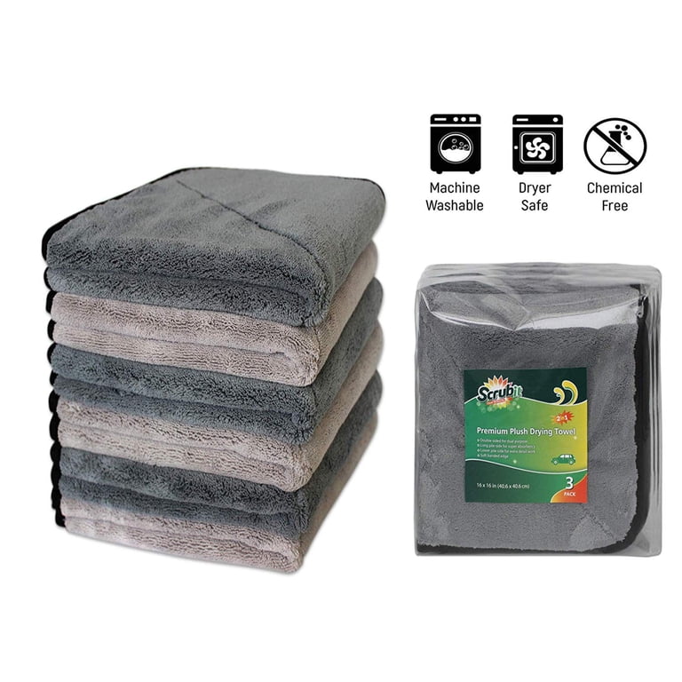 SCRUB-IT, Microfiber Cleaning Towels, 16x16, Super Absorbent Plush