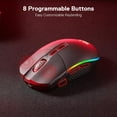 thumbnail image 5 of Redragon M719 Pro Wireless Optical Gaming Mouse, 8 Programmable Buttons, RGB 10,000 DPI, Ergonomic PC Computer Gaming Mice, 5 of 6