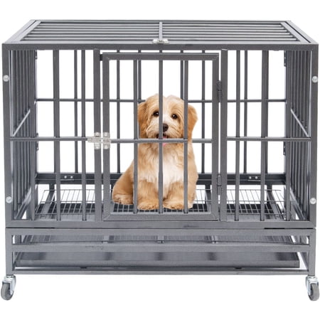 Polar Aurora Heavy Duty Strong Metal Crate Pet Dog Cage Kennel