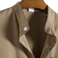 thumbnail image 5 of Mens Short Sleeve Shirt Casual Stand Collar Tops, 5 of 6