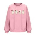 thumbnail image 6 of Christmas Womens Waffle Sweatshirts Loose Crewneck Long Sleeve Shirts Cute Christmas Printed Sweaters Casual Fashion Xmas Holiday Party Pullover Tops, 6 of 6