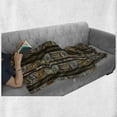 thumbnail image 6 of Zambia Soft Flannel Fleece Throw Blanket, Bohemian Civilization Striped Grunge Fashion Culture Pattern, Cozy Plush for Indoor and Outdoor Use, 50" x 60", Multicolor, by Ambesonne, 6 of 6