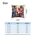 thumbnail image 5 of Fundas de almohada de terciopelo negro Power Rangers para sala de estar, sofá, dormitorio, fundas de cojín cuadradas decorativas sólidas y suaves con cremallera invisible, sin inserto., 5 of 5