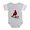 Heather Gray, variant on CafePress - Christmas Cardinal - Cute Infant Baby Football Bodysuit