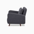 thumbnail image 4 of A&D Home Cypress Faux Linen Convertible Chair, Compact Futon Sleeper, Dark Gray, 4 of 11