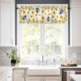thumbnail image 3 of Summer Curtain Valances for Windows, Plants Sunflowers Bee Honeycomb Yellow Rod Pocket Valance Window Treatments Short Curtains for Kitchen Bathroom Living Room, 3 of 6