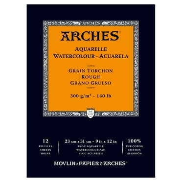 Arches 140 lb. Watercolor Pad, Rough, 9" x 12"