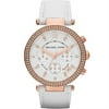 Michael Kors Women's Parker MK2281 White Leather Quartz Fashion Watch