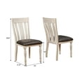 thumbnail image 3 of Nmkwnr 2 Pack Upholstered Seat Side Chair Dining Chair for Living Room, Dining Room, White, 3 of 4