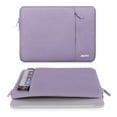 thumbnail image 2 of Mosiso 15.4" 15.6" Polyester Laptop Sleeve Bag for MacBook Dell HP Lenovo Acer Asus, Water Repellent Notebook Bag Case Cover, Light Purple, 2 of 6