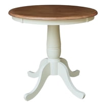 30" Round Top Pedestal Dining Table 28.9" High - Multi-Color