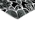 thumbnail image 4 of Jordan Manufacturing 44" x 21" Halsey Shadow Black Floral Rectangular Outdoor Chair Cushion with Ties and Hanger Loop, 4 of 12