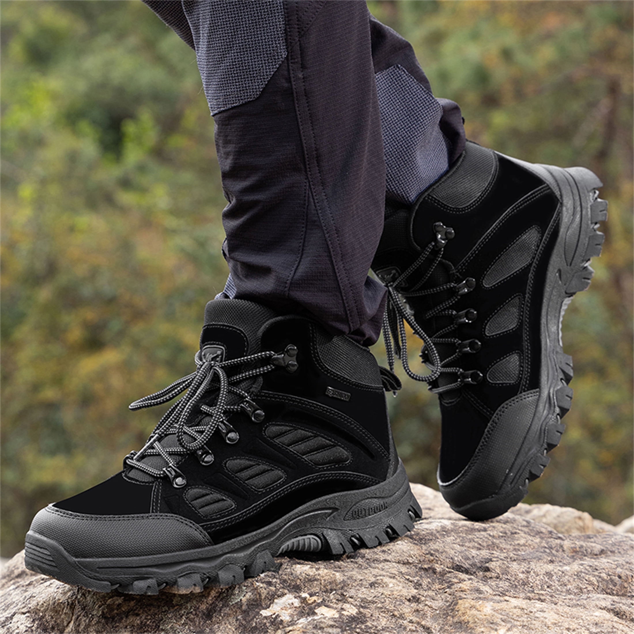 YOURDIARY Womens Mens Waterproof Anti-Slip Hiking Boots Outdoor Trekking Camping Trail Hiking Shoes