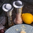thumbnail image 5 of Salt and pepper mills, mills - modern salt and pepper mills made of stainless steel and glass without fragrance, 5 of 6