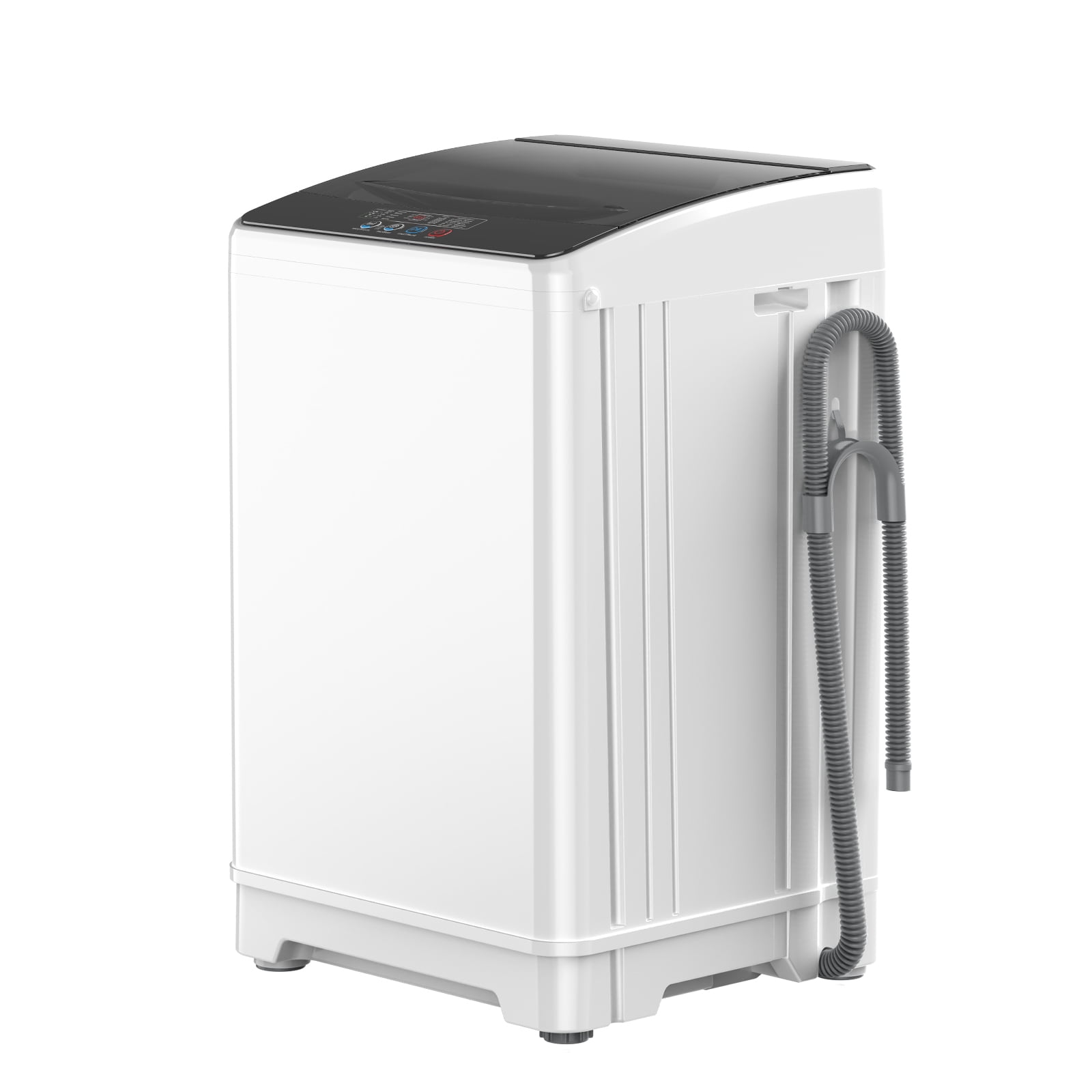 TABU Portable Washing Machine, 17.7 LBS Full Automatic Washer and Dryer Combo, with Built-in Pump Drain, White