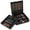 Black, variant on Juvale Jewelry Box for Men - 10.5 x 10.5 x 3.5 in, Black Velvet - Locking 2-Layer Travel Jewelry Organizer & Earring Holder, Necklace Organizer & Decorative Tray