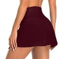 thumbnail image 5 of Women's High Waist Swim Skirt Swimsuit Tummy Control Bathing Suit Skirt Bikini Bottoms for Women Red XL, 5 of 9