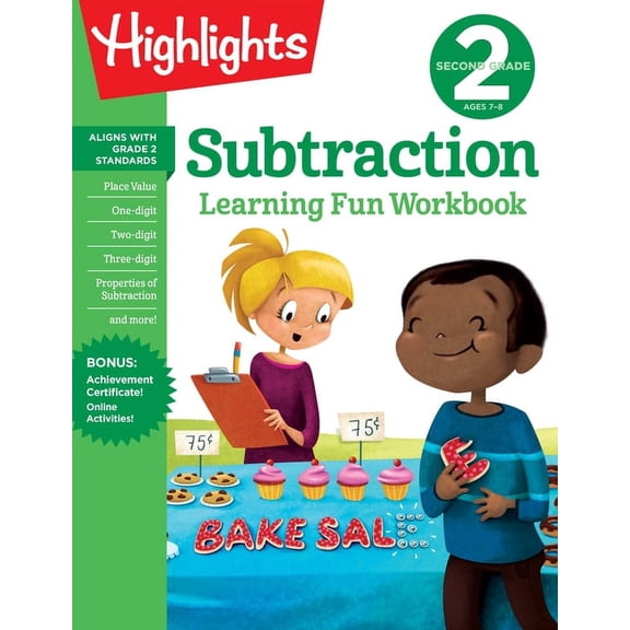 Highlights Learning Fun Workbooks: Second Grade Subtraction (Paperback)