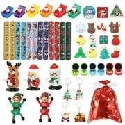 Veecome 48Pcs Christmas Toys Assortment for Kids Party Favors, Mochi Squishies, Puzzles, Pull Back Cars, Wind up Toys for Advent Calendar, Pinata Fillers, Treasure Box, Christmas Gifts
