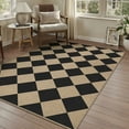 thumbnail image 4 of BERTHMEER Checkered 3x5 Easy Jute Indoor Outdoor Carpet, Washable Rugs for Entryway Living Room Farmhouse Area Rug, Non Slip Checkerboard Indoor Door Mat for Entry Patio Deck, 4 of 6