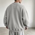 thumbnail image 7 of RJMDKXZ Fleece Crew Neck Sweatshirts Men Oversized Plus Size Casual Solid Soft Pullover Long Sleeve Sweat Shirts, 7 of 7